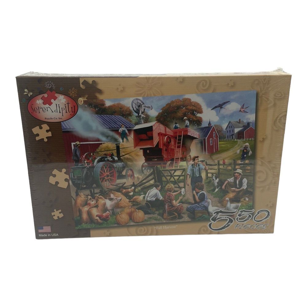 Serendipity 550 Piece Jigsaw Puzzle "FALL HARVEST" 2006 BRAND NEW SEALED